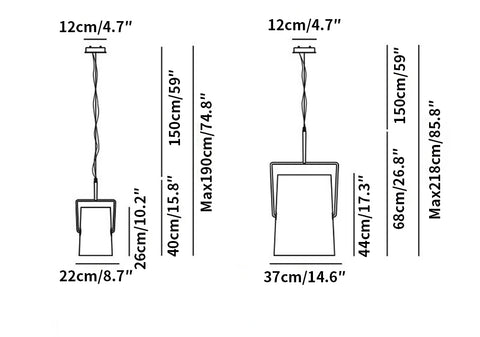 Fork pendant lamp