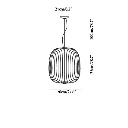 Spokes suspension lamp