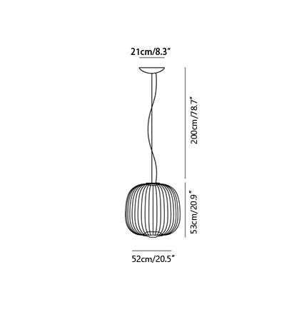 Spokes suspension lamp