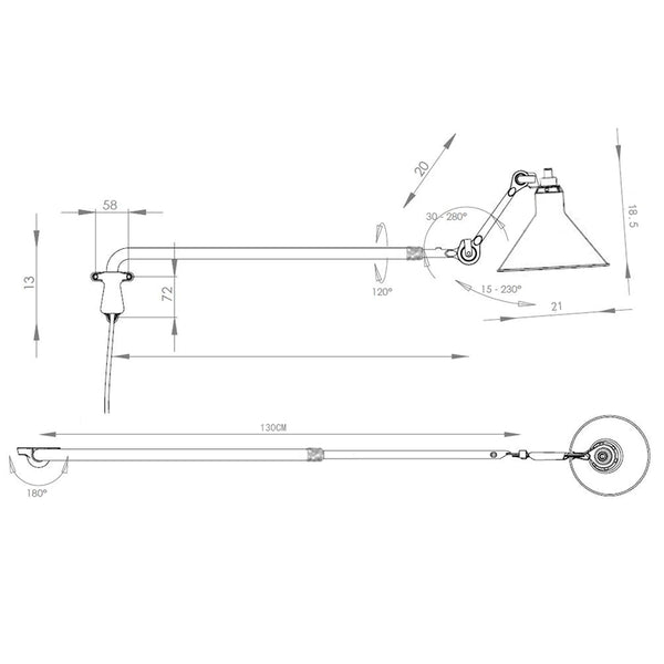 Lampe Gras Wall light