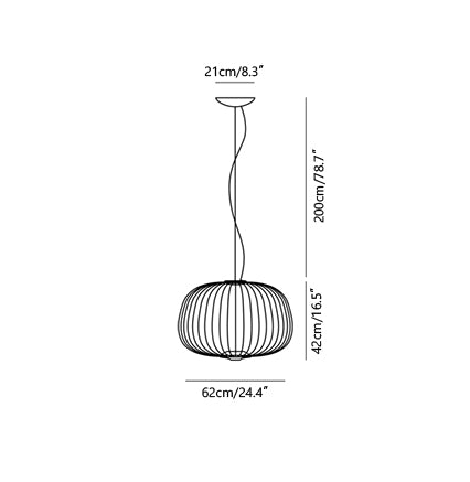 Spokes suspension lamp